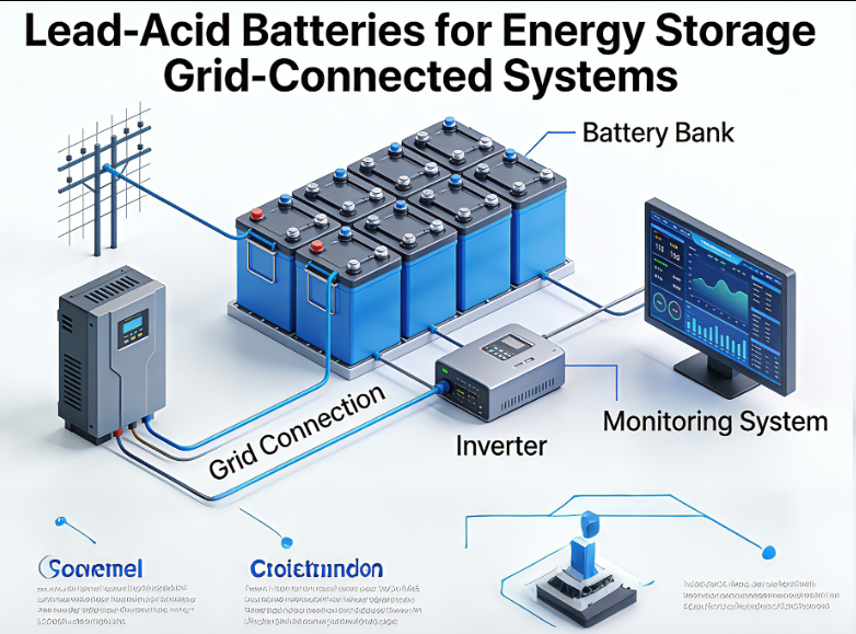 Lead-Acid Batteries for Energy Storage Grid-Connected Systems