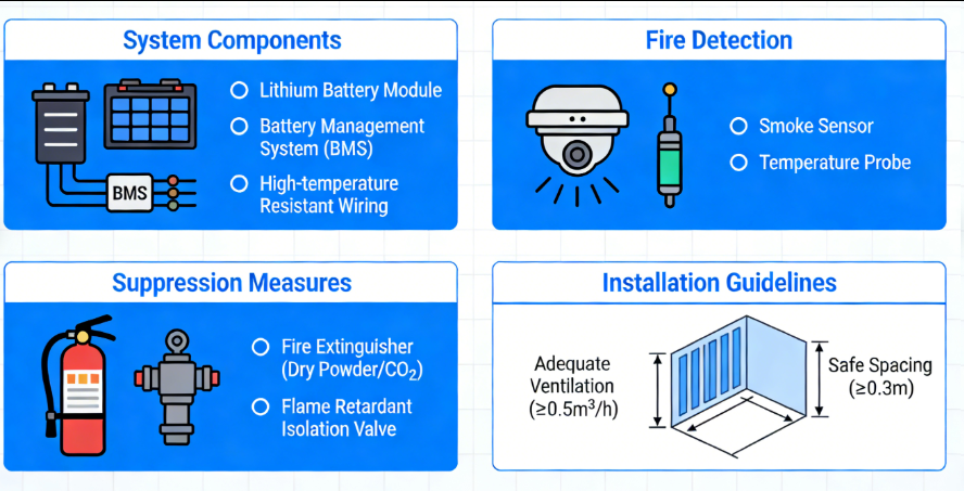 Fire Protection Design of Household Energy Storage Systems
