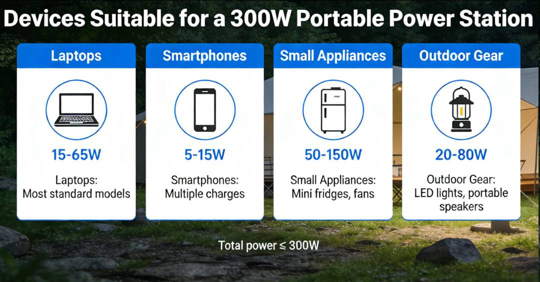 What Devices Are Suitable for a 300W Portable Power Station