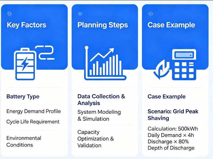 Capacity Planning for Energy Storage Battery Systems